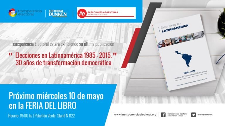 Exhibición del libro «Elecciones en Latinoamérica 1985 – 2015. 30 años de transformación democrática» en la Feria del Libro 2017