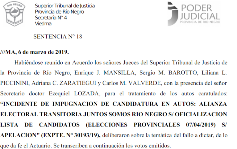 Rio Negro: la justicia habilitó la re-re de Weretilneck